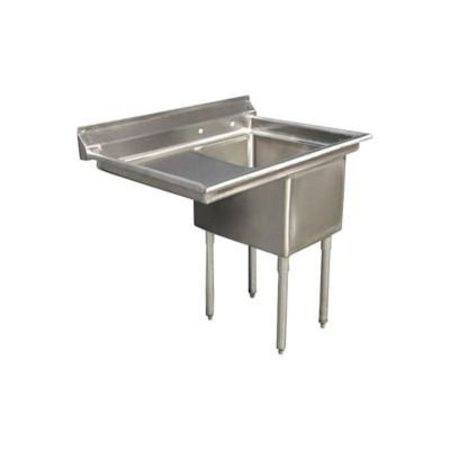 AERO Aero Manufacturing Company® 3F1-3020-20L One Bowl Deluxe SS NSF Sink with 20W Left Drainboard 3F1-3020-20L